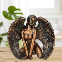 angel statue kneeling nude winged female cherubs desktop nude cherubs sculpture figurine desktop resin angel sculpture crafts