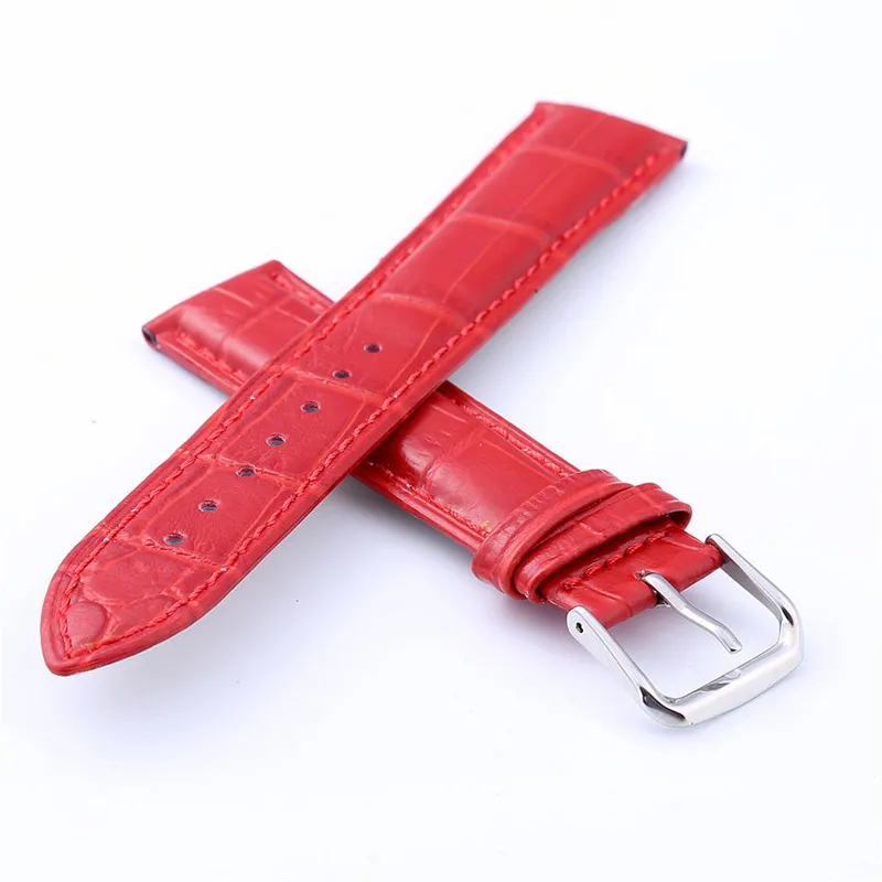 Ремешок для часов из натуральной кожи красного цвета с пряжкой LTP-1208 12 14 16 18 20 22 24