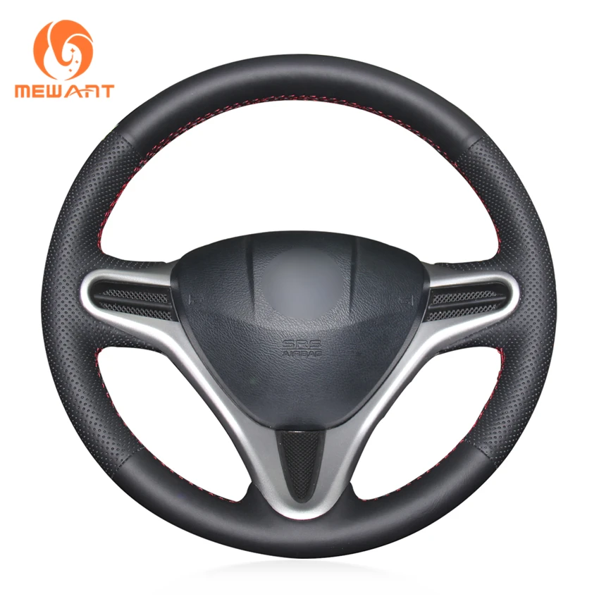 MEWANT черный чехол рулевого колеса автомобиля из искусственной кожи для Honda Jazz 2008