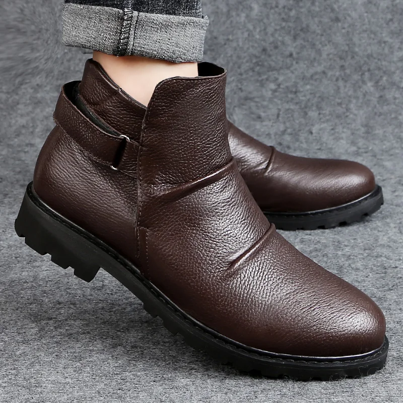 

Мужские ботинки из натуральной кожи; Мужские ботинки; Сезон осень-зима; Модные мужские ботинки Martin; Мужские уличные ботинки из коровьей кожи...