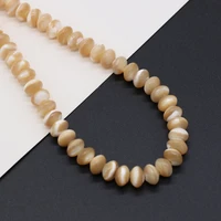 natural freshwater shell beads abacus shaped isolation beads for diy jewelry making bracelet earrings necklace accessory