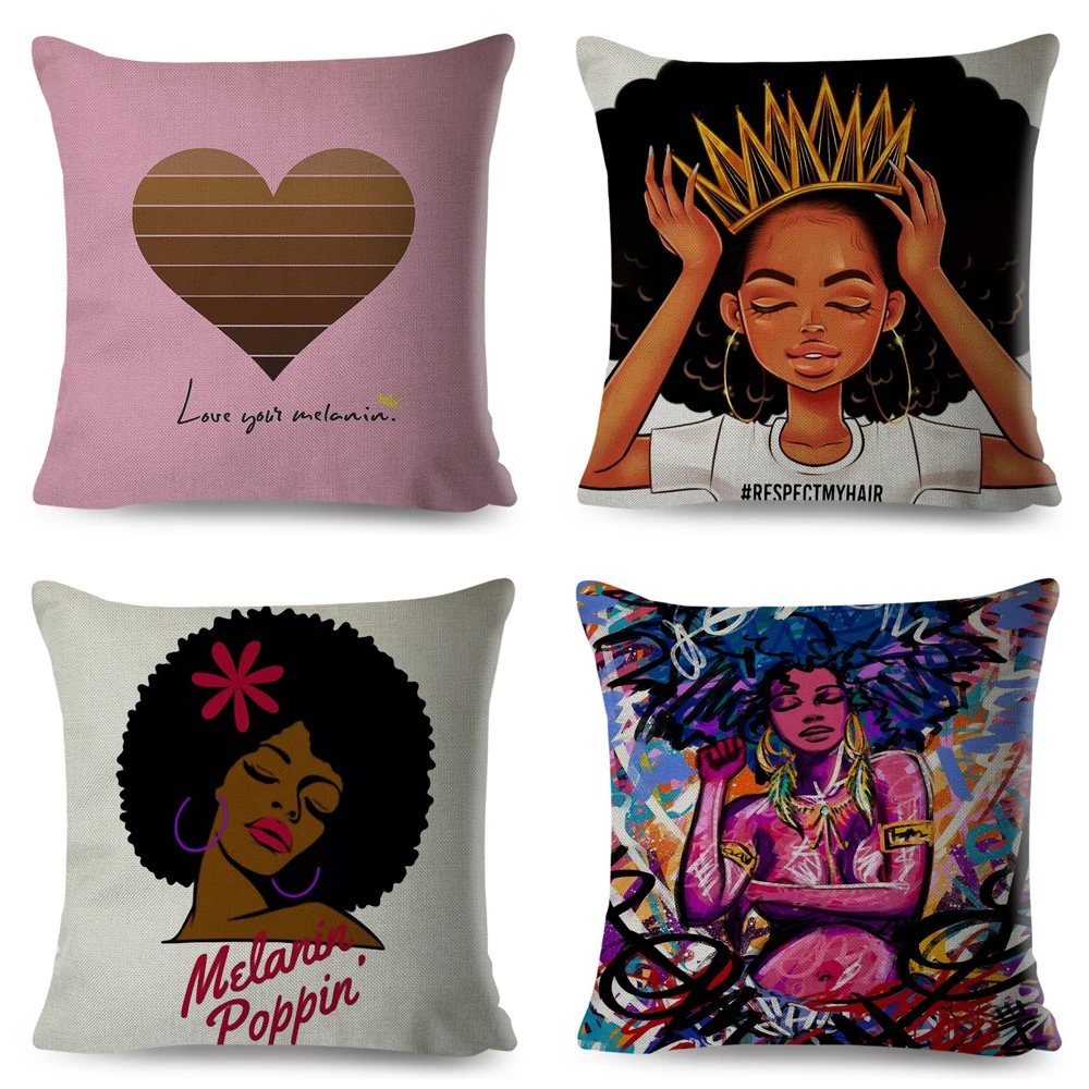 ZENGIA черный коричневый детская мама подушка для королевы чехол льняная 45*45