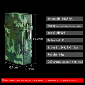 USB Charging Arc Lighter Metal Windproof Waterproof Cigarette Case Small Accessories Camping Mens Gift Cigarette Accessories