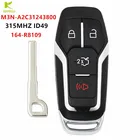 KEYECU сменный бесконтактный ключ умный пульт дистанционного управления FOB 4 кнопки 315 МГц для FORD FUSION EDGE EXPLORER Mustang 2015 2016 2017