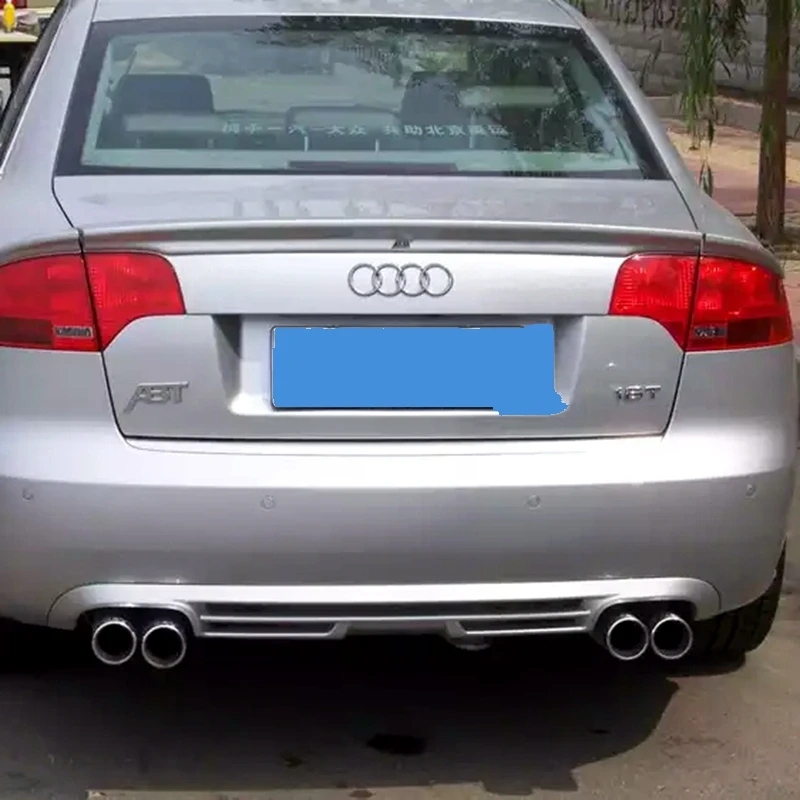 Для Audi A4 B7 2005 2006 2007 2008 2009 задний багажник спойлер 3 шт./компл. PU Материал грунтовка Цвет автомобильное украшение в виде хвостового крыла для A4 B7
