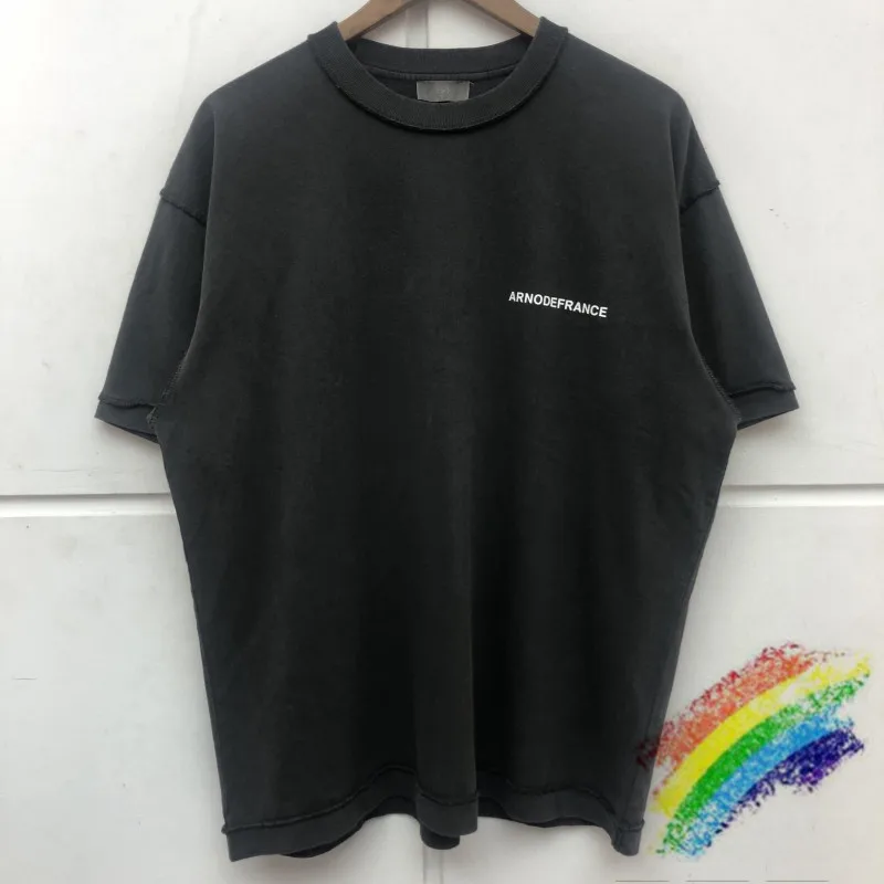 

2021ss ARNODEFRANCE T-shirt Men Women Vintage Wash Make Old Arnodefrance Tee High Quality Tops