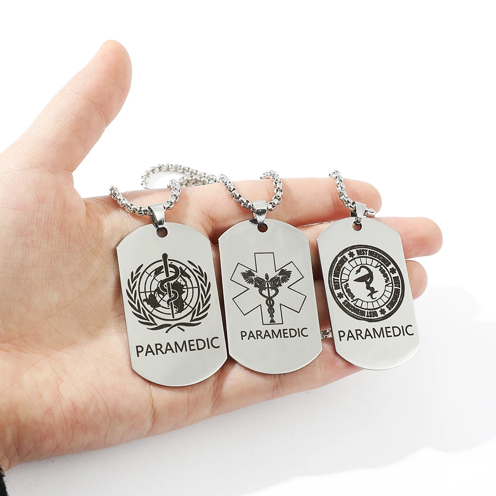 Всемирная организация здравоохранения колье Caduceus серебряное ожерелье черного