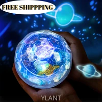 starry sky night light planet magic projector earth universe led lamp colorful rotate flashing star kids baby christmas gift