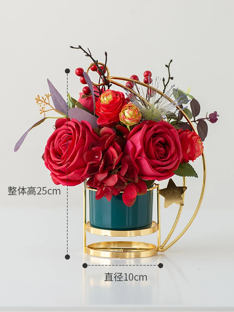 Декор для дома, искусственные розы, цветы в горшке, украшения, декорации, скандинавские подарки