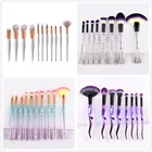 Набор кистей для макияжа из мягких синтетических волос с деревянной ручкой, 810 шт.