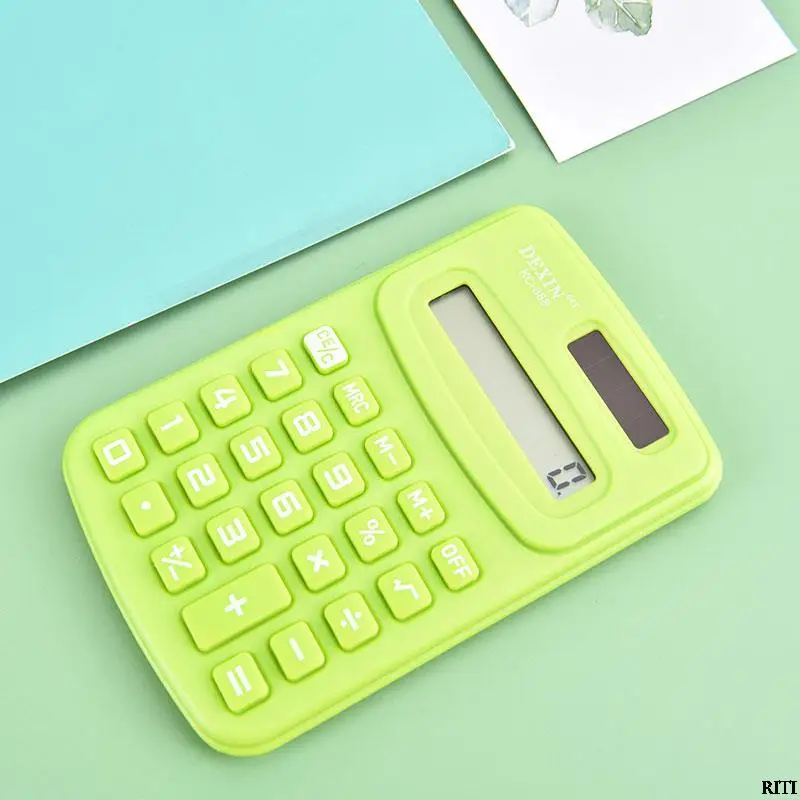 Портативный цветной мини-калькулятор с 8-значным дисплеем для дома школы офиса
