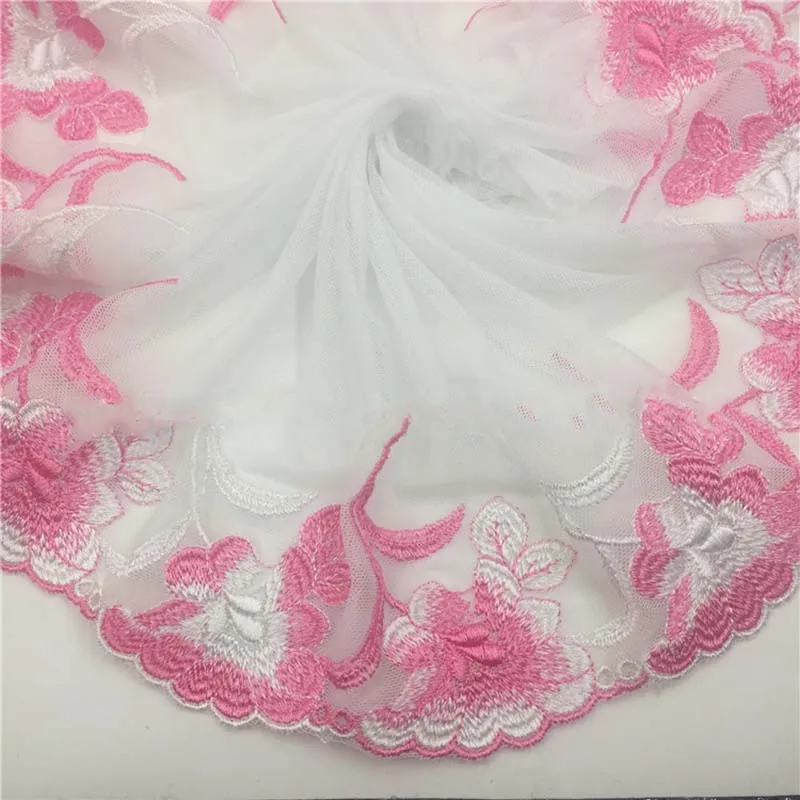 

20Yards Flower Decorating Embroidered Lace Trim Trims 20cm Fabric for Sewing and Art Craft Projects High Quality