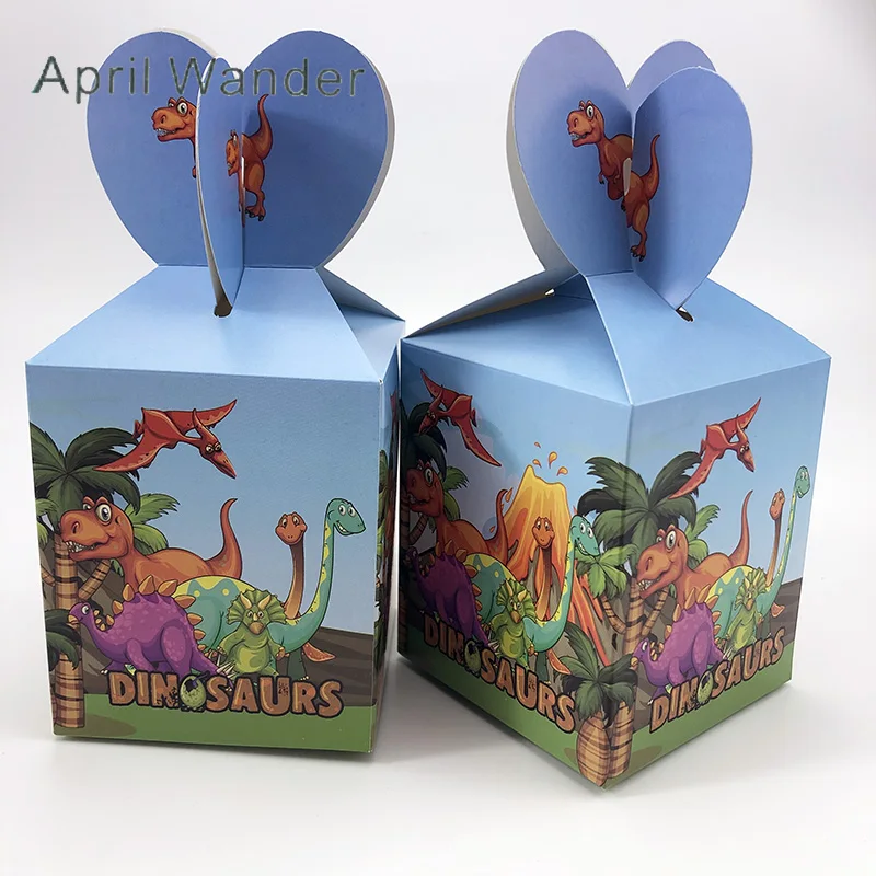 dinosaur 6 шт./лот, Новое поступление, милая коробка для Конфета "Русалка", украшение для вечеринки на день рождения, подарок для детей, подарок русалки, бумажный пакет - Цвет: dinosaur