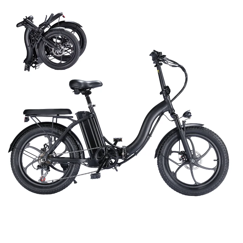 [EU Stock] женский Электрический велосипед 350W 48V 20X3.0 широкая шина Step Thru City дорожный складной EBike E-BIKE мопед 7-скоростной сноубайк
