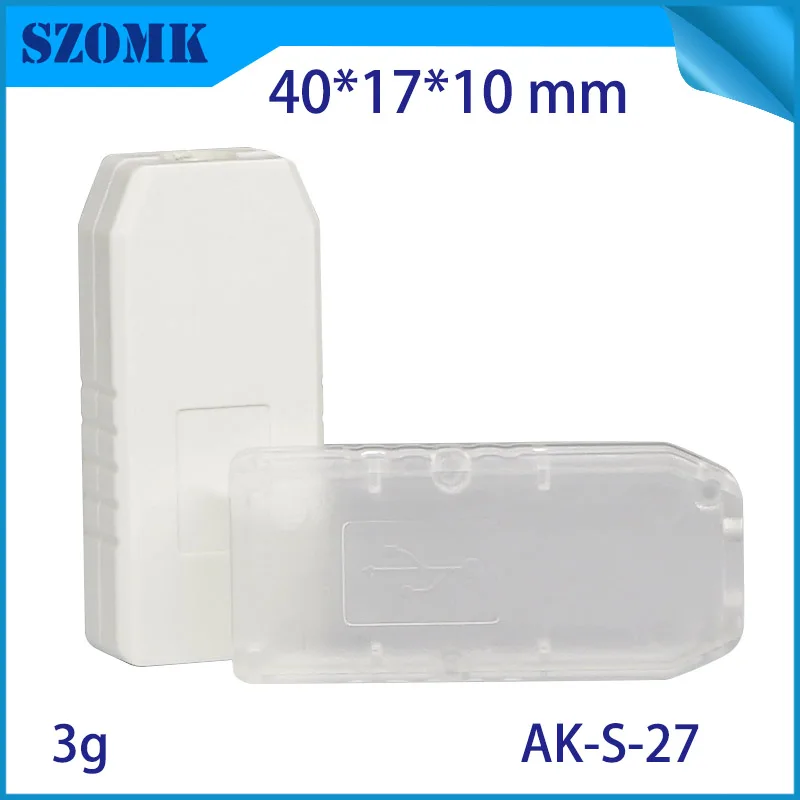 20 шт 40*17*10 мм красочный abs пластиковый корпус для электрического usb палки