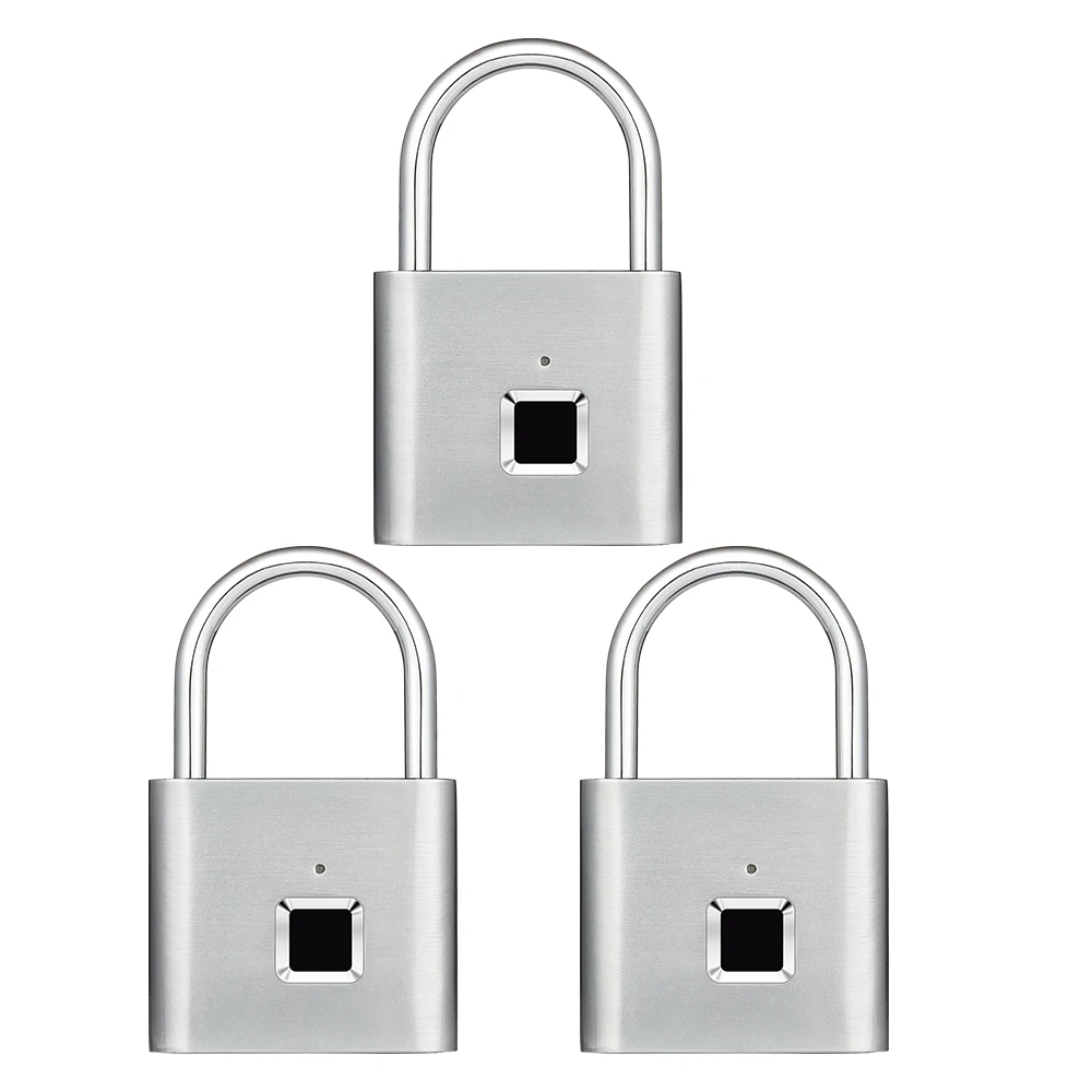 kit 4 Умный Замок с отпечатком пальца, USB Перезаряжаемый электронный домашний Противоугонный замок для безопасности, замок для двери, замок для багажа - Цвет: kit 4
