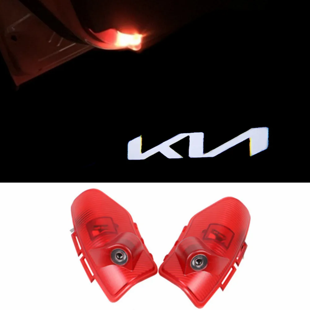 

2Pcs LED Car Door Logo Projector Lights For K5 Sorento CERATO OPTIMA K5 KN Logo Welcome Light Ghost Shadow Courtesy Laser Lamp