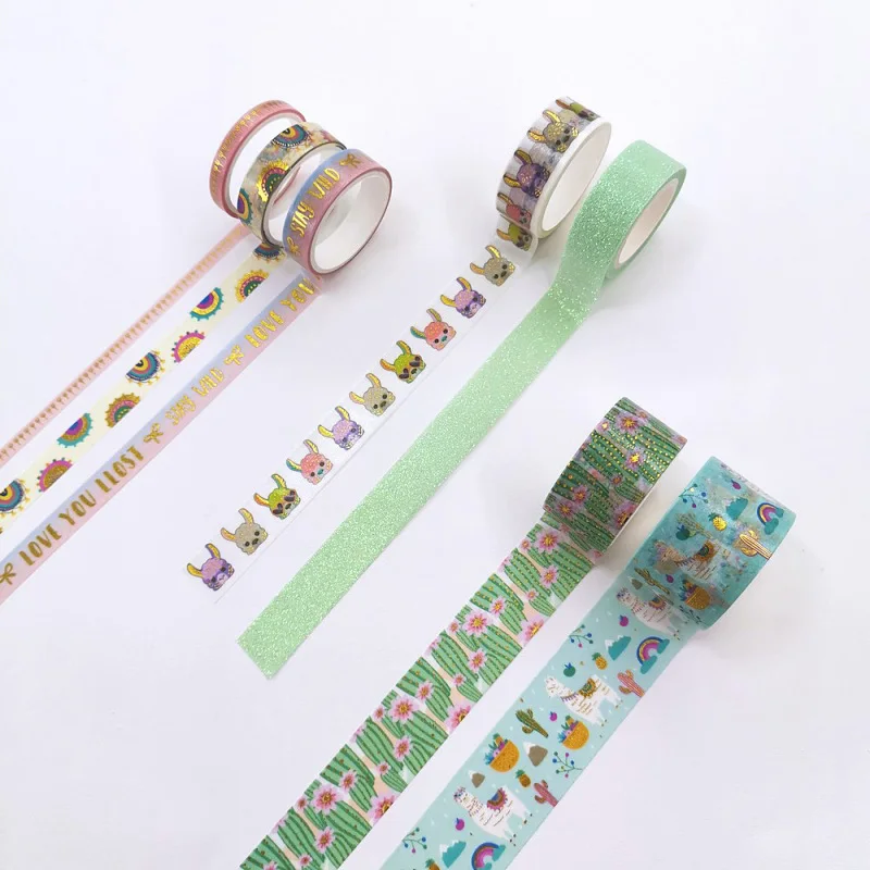 

7Rolls Cartoon Animal Printed Masking Tape Sticker Set DIY Hand Account Scrapbooking Decoration Card Making Material