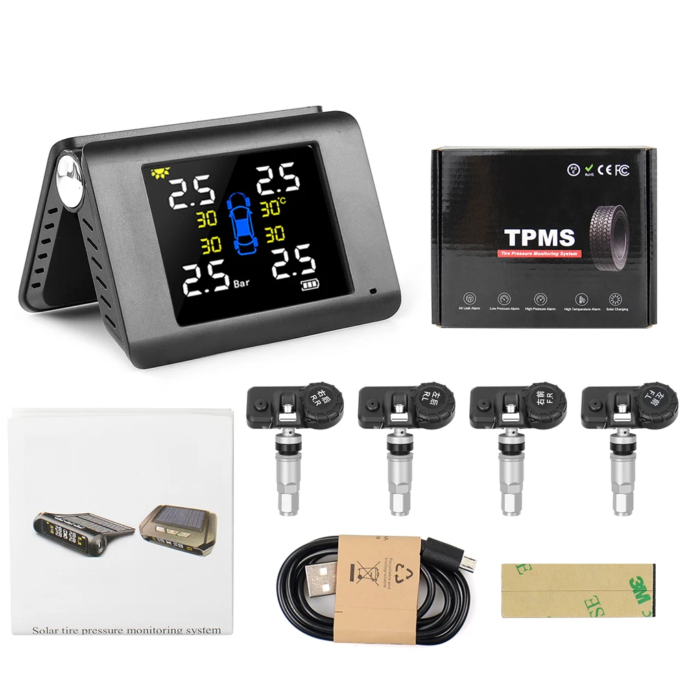 Автомобильная система контроля давления в шинах с светодиодный дисплеем режиме