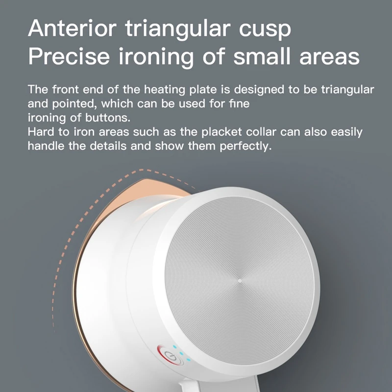 

Portable Cordless Electric Iron for Clothes 3 Speed Adjust USB Rechargeable Handheld Flatiron for Home Travelling