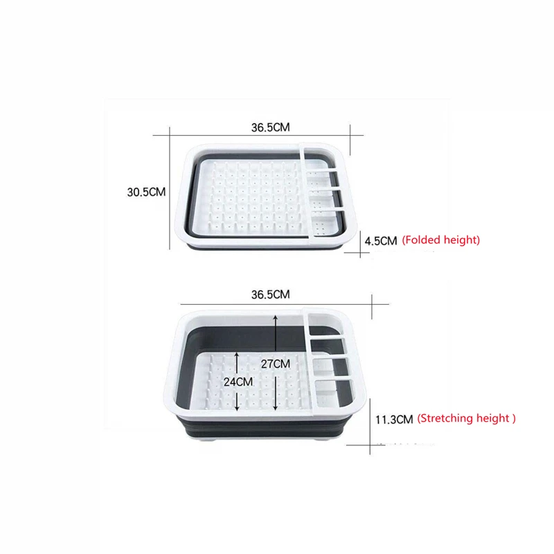 RV Portable Tableware Storage Rack Collapsible Drying Dish Drainer Dinnerware Organizer Kitchen Campers Drainboard | Автомобили и