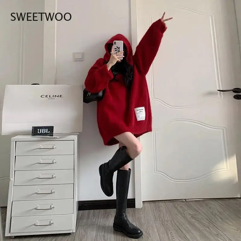 Женский плотный свитер с вырезами однотонный вязаный пуловер длинным рукавом