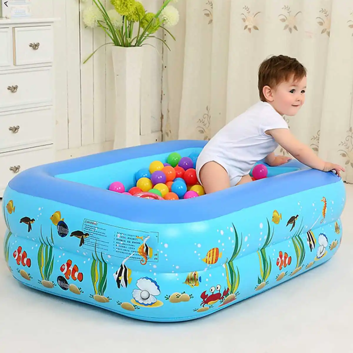 

180cm Summer Thickened Inflatable Swimming Pool Family Kids Children Adult Play Bathtub Outdoor Indoor Water Swimming Pool