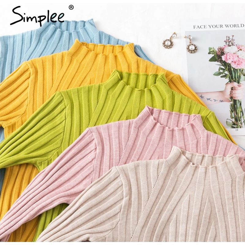 Женский вязаный свитер Simplee на завязке повседневный облегающий пуловер женский