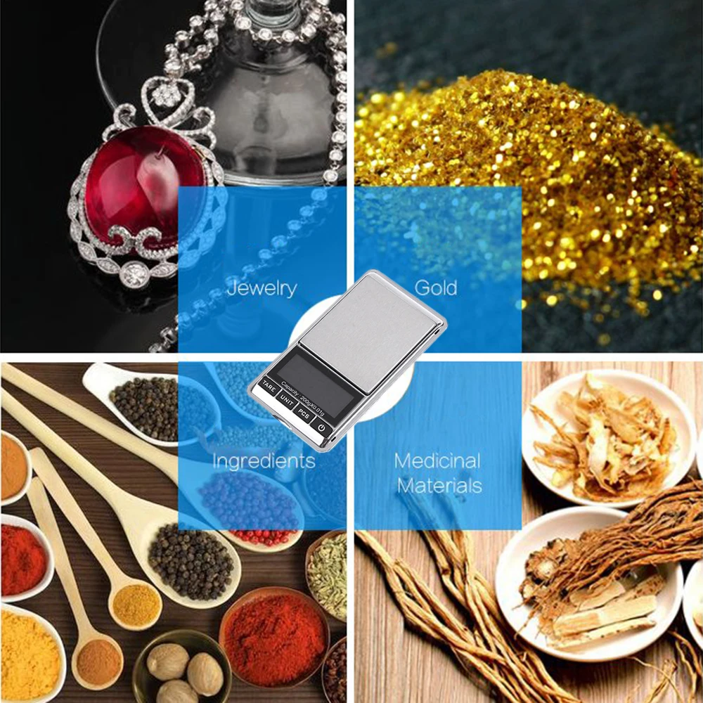 

200g /0.01g Electronic Scale Precision Portable Pocket LCD Digital Jewelry Scales Weight Balance Kitchen Gram Scale