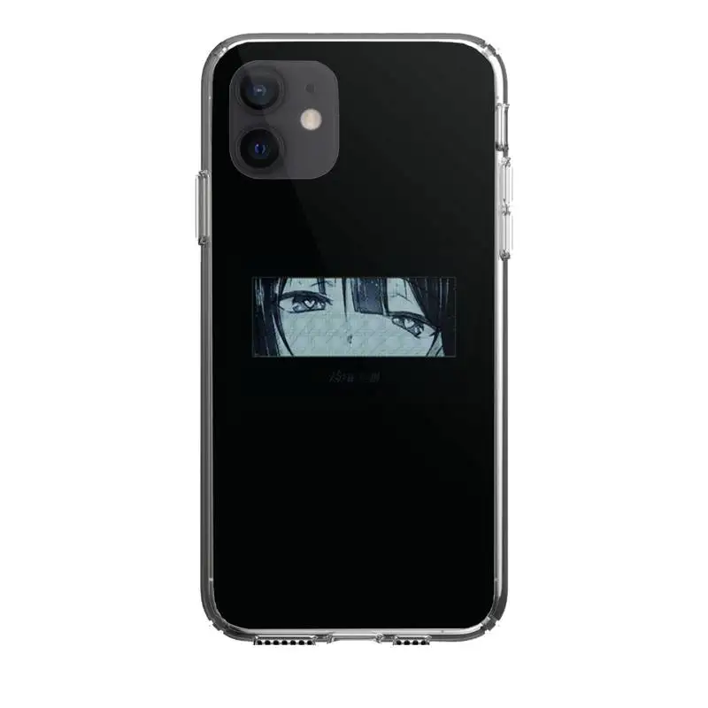 

Sad Japanese Anime Puzzle Aesthetic Phone Case For Iphone 5 6 7 8 11 12 Plus XR X XS SE2020 11/12PRO Max Transparent Cases