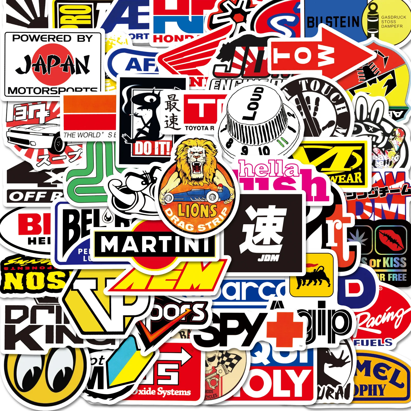 

10/50/100pcs Cool Brand Logo Stickers Waterproof Skateboard Car Guitar Motorcycle Luggage Suitcase Graffiti DIY Sticker Kid Toys