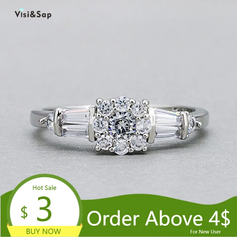 

Visisap Icedout Flowers Shining Zircon Lady Rings for Women White Gold Colot Party Presents Fine Ring Wholesale Jewelry B2251