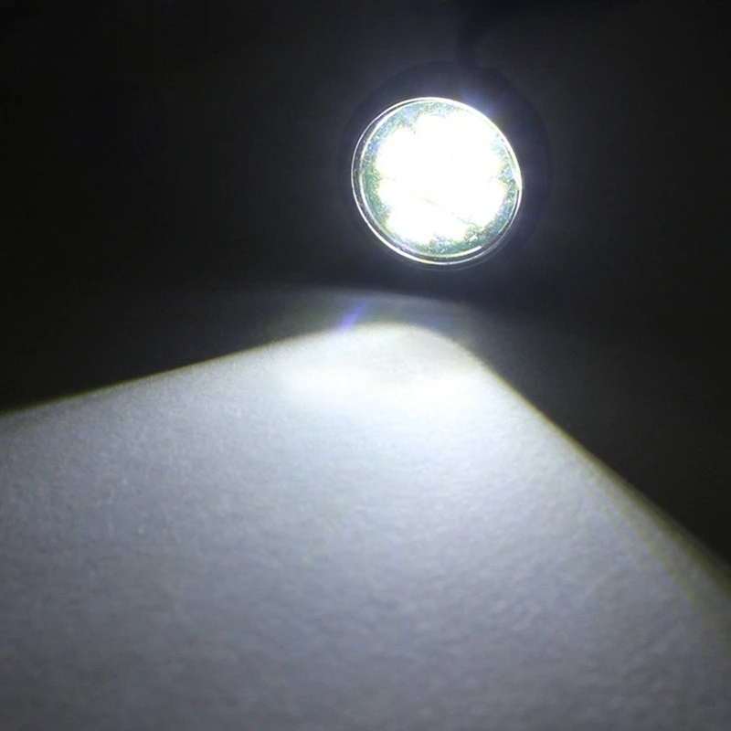 Белый AC/DC 12V орлиный глаз светодиодный светильник 4014 12SMD 23 мм дневного света DRL