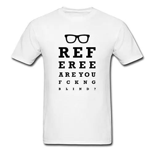 Слепой судья смешно глаз тесты Мужская футболка 2018 Летняя мужская брендовая