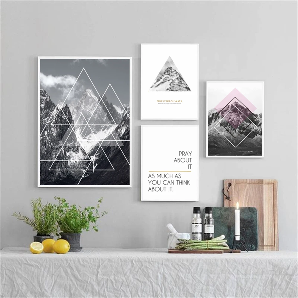 Красота пик холст скандинавские картины черно белые цитаты для украшения