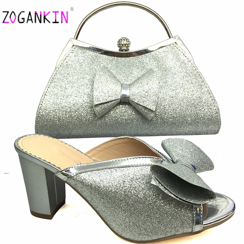 2019 г. высококачественные дизайнерские туфли серебристого цвета в нигерийском