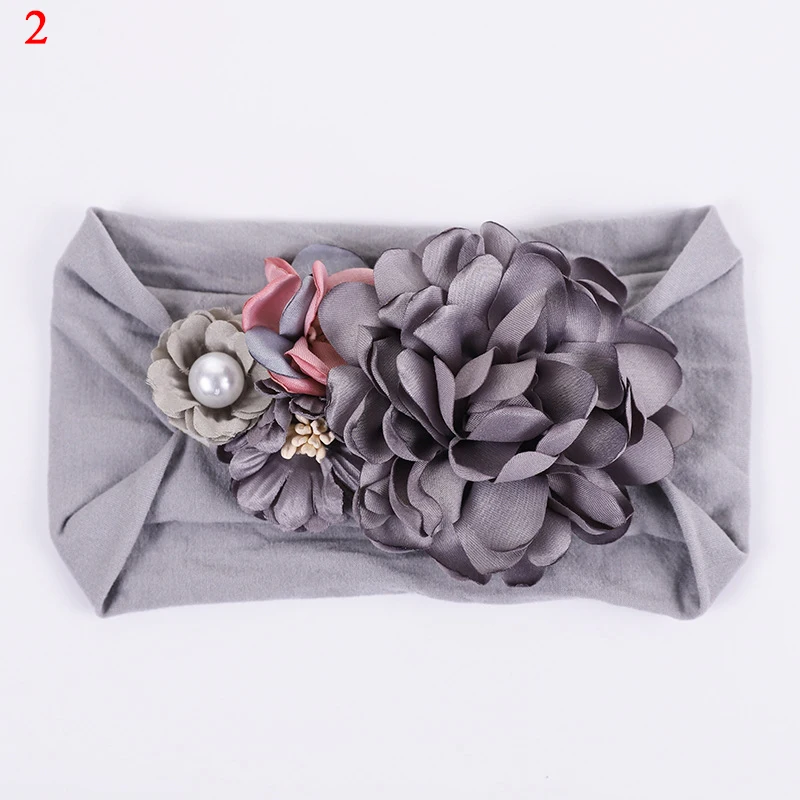 Милый 3D цветок искусственный ободок для головы маленьких девочек детей с бантом