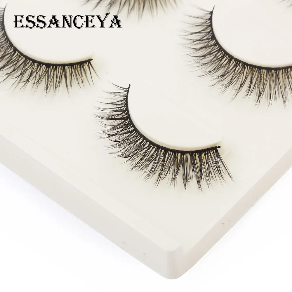 ESSANCEYA 3 пары натуральные накладные ресницы наращивание ресниц Инструмент Maquillage Cilios ресницы искусственные Cilios сексуальные лахсы