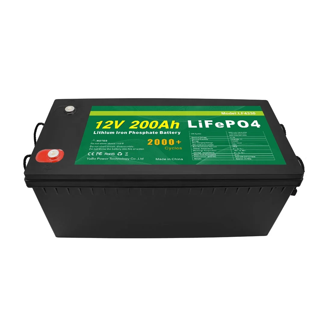 

Can Be Installed LED Display Lifepo4 Solar Batterie Ion Lithium, Deep Cycle 12v 24v 200ah Lifepo4 Battery Pack