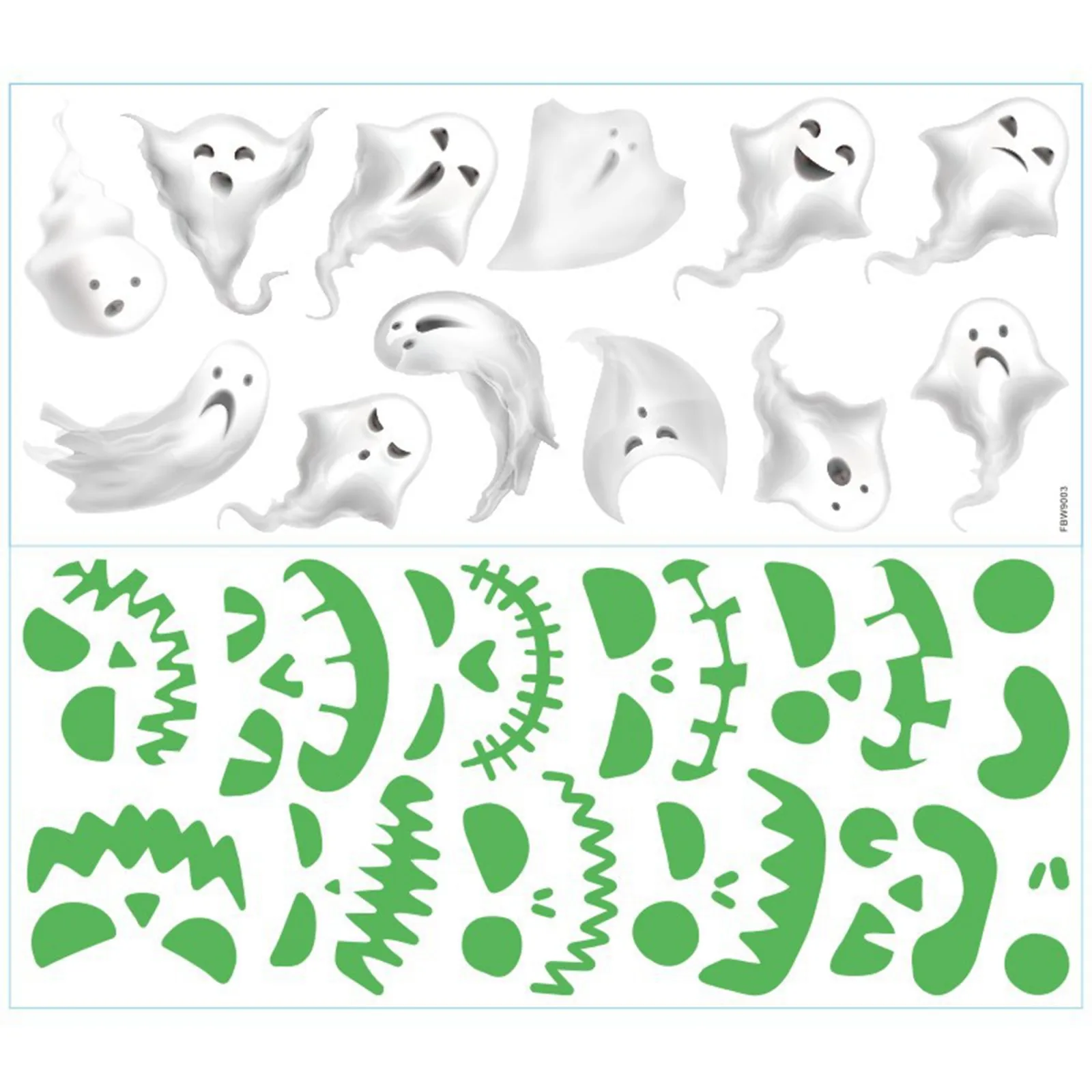 Хэллоуин светящийся в темноте призрак праздник настенная наклейка фоновая стена