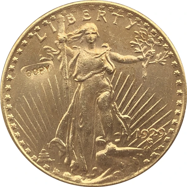 США 1929 $20 St. Копия монеты с изображением гауденция | Дом и сад