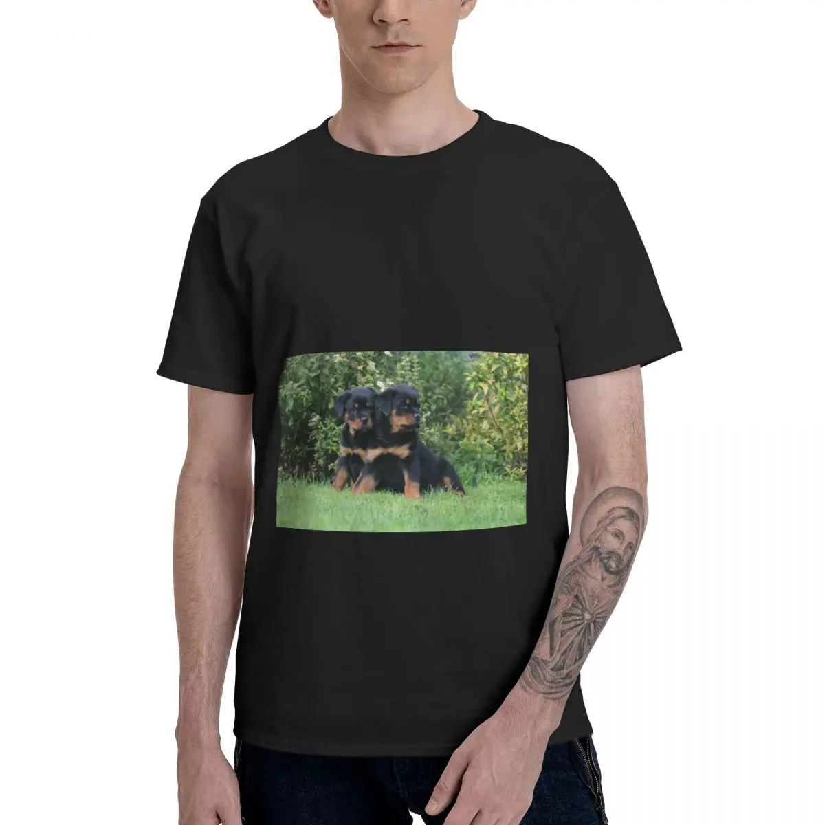 

Men's Fashion Creative Animal 3D Dog Printing T-shirt Round Neck Casual Summer Unisex Short Sleeve Top