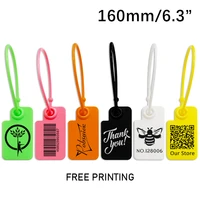 100 custom product hang tags label plastic security garment clothes shoes bag key gift logo brand printed labels tag 160mm6 3