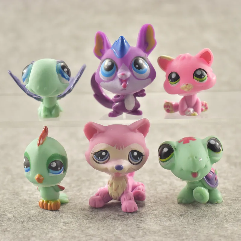 

24pcs/set Mini Little Animal Toy Cartoon Cute Dolls Action Figures Cat Dog Horse Pet Shop Collection Desktop Decor Gift For Kids