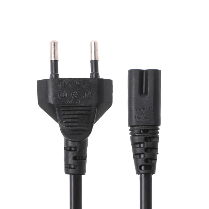 1 шт. 0 6 м 2ft-Prong Pin AC EU кабель питания высококачественный провод проводник шнур для