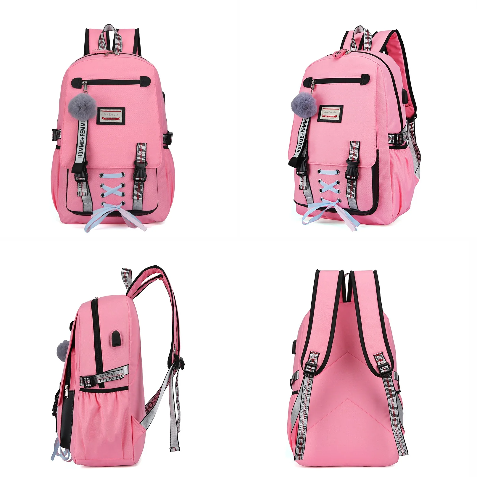 Large School Bags for Teenage Girls Usb with Lock Anti Theft Backpack Women Book Bag Big High School Bag Youth Leisure College