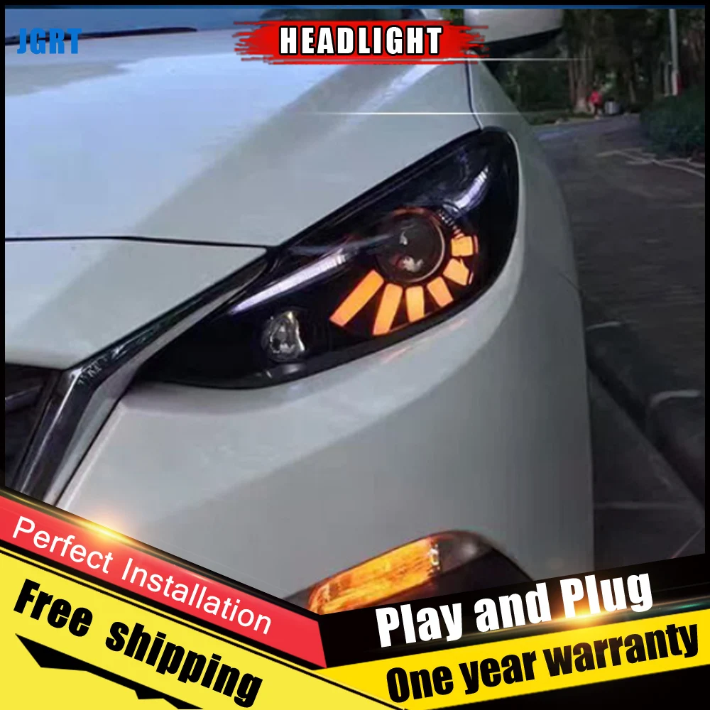 Автомобильные стисветодиодный ные фары для Mazda 3/Axela 2014 2016 Axela передняя лампа