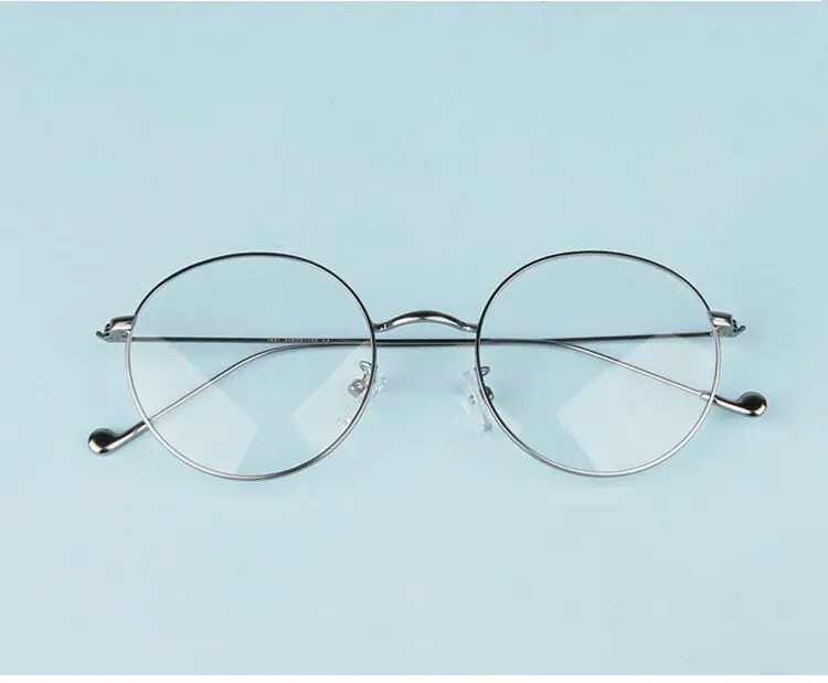 

0047 Retro circular spectacle frames for men and women with flat lens sunglasses