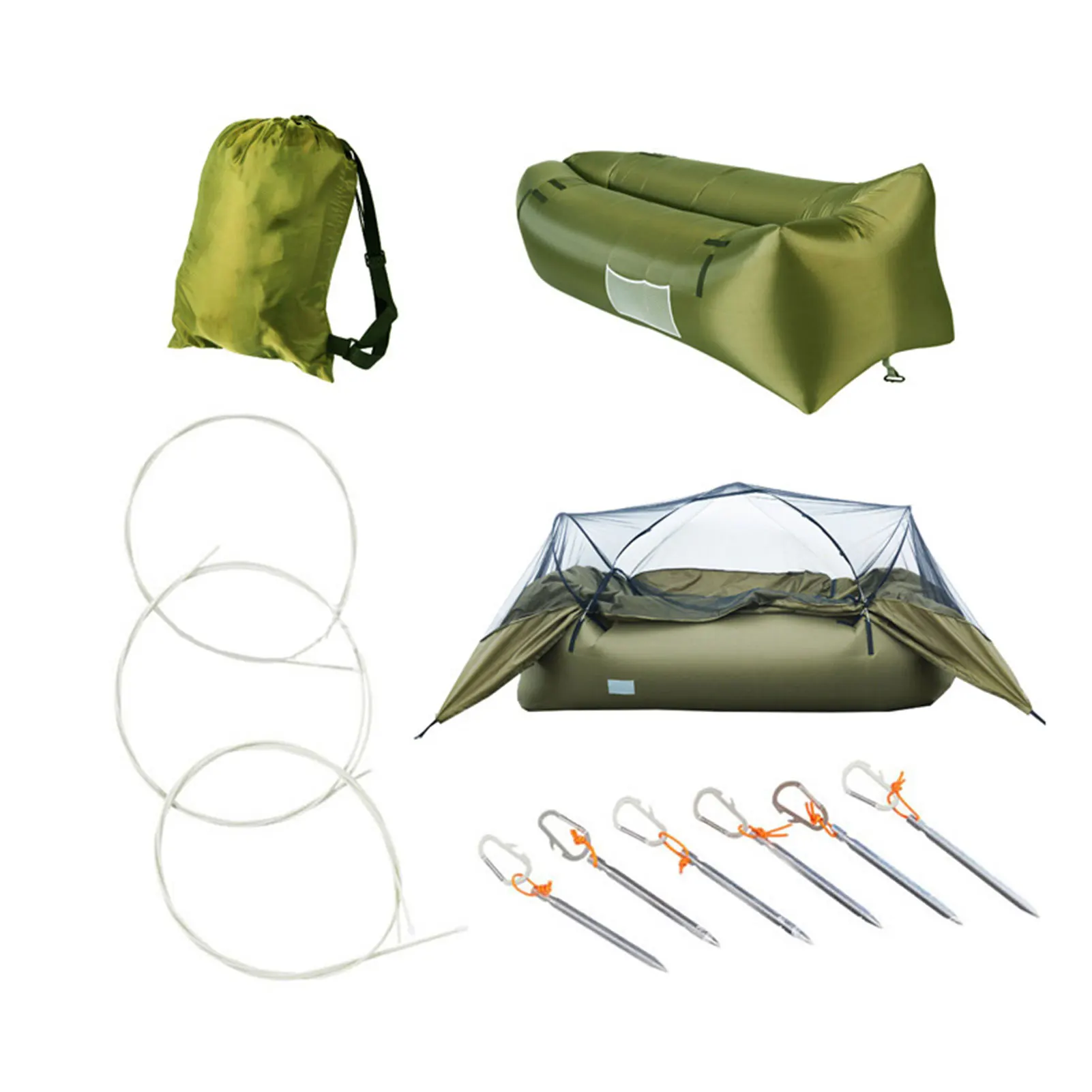 

Inflatable Hammock Tent Portable Comfortable Air Bed Lazy Sofa