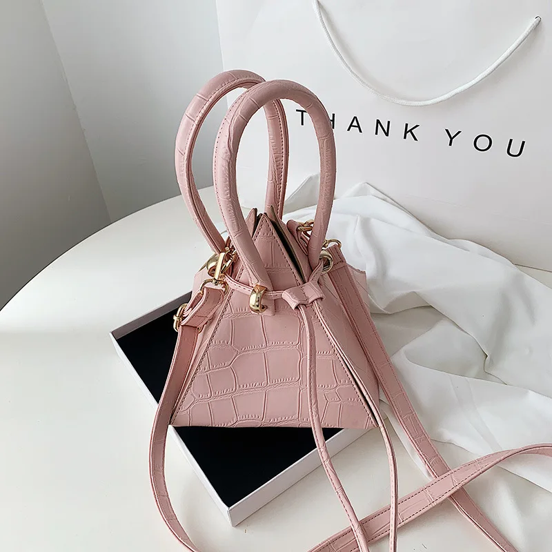 

Fashion Three-dimensional Solid Color Crocodile Pattern Women's Handbag Net Red Shoulder Bag Western Style Personality Small Bag